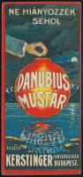 cca 1910-1930 Danubius mustár, Kerstinger Conservgyára Budapest számolócédula