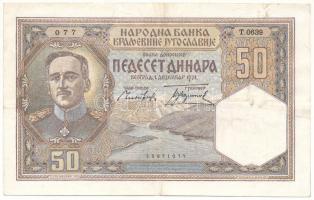 Jugoszlávia 1931. 50D T:F folt Yugoslavia 1931. 50 Dinara C:F spot Krause P#28