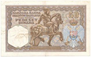 Jugoszlávia 1931. 50D T:F folt
Yugoslavia 1931. 50 Dinara C:F spot
Krause P#28
