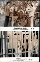 Hibás filmfotók vegyes tétele, 33 db külföldön készült film egy-egy jelenete,33 db vintage produkciós filmfotó ezüst zselatinos fotópapíron, különféle hibákkal (elszíneződés, szakadás, hajtásnyom, kisebb hiány, stb.), 18x24 cm