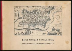 Rózsa György: Régi magyar csataképek. A Magyar Nemzeti Múzeum történeti emlékei. Bp.,1959, Magyar Nemzeti Múzeum-Történeti Múzeum, 11 p.+XXVII t. Kiadói haránt alakú félvászon-kötés, kopott, kissé foltos borítóval.