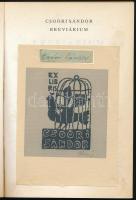 Csoóri Sándor: Breviárium. Vál., szerk., a pályaképet és a bibliográfiát készítette: Vasy Géza. Bp.,...