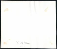 cca 1969 Müller Ferenc budapesti fotóművész aláírt, vintage fotóművészeti alkotása (Portré), ezüst z...