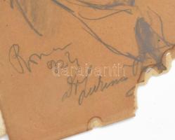 Pérely Imre (1898-1944): Lukcsics Pál (1892-1936) történész portréi, 3 db. Ceruza, szén, papír, jelz...