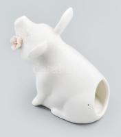 RPA Bone China 2 darab malac virággal, jelzéssel, kis kopással, m: 8 cm