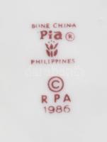 RPA Bone China 2 darab malac virággal, jelzéssel, kis kopással, m: 8 cm