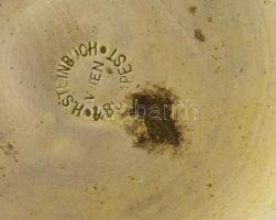 H. Steinbuch teafűtartó, jelzett, fogója javított, m: 17 cm