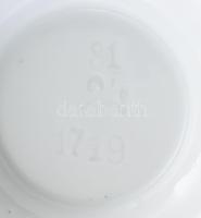 2 db porcelán patikai tégely, Lanolin., Extr. Bellad., kopással, m: 10-16 cm