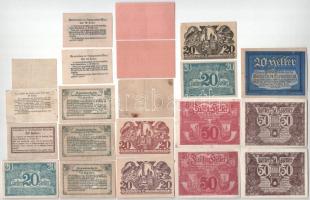 Ausztria 1919-1921. 20db-os vegyes osztrák szükségpénz tétel T:XF-F 
Austria 1919-1921. 20pcs of mi...