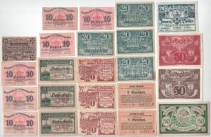 Ausztria 1919-1947. 22db-os vegyes osztrák szükségpénz tétel T:vegyes  Austria 1919-1947. 22pcs of mixed austrian necessity banknote lot C:mixed