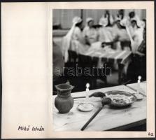 1975 Mikó István budapesti fotóművész alkotásai, albumlapra felragasztva, 2 db vintage fotó, ezüst zselatinos fotópapíron, 24x18 cm