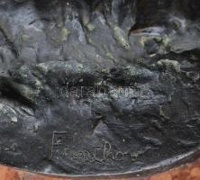 Beszédes János László (1874-1922): Juhász a nyájjal című szobrának utánöntése, Fointho jelzéssel ell...