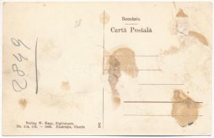 Segesvár, Schässburg, Sighisoara; Evangélikus gimnázium, kápolna, belső. W. Nagy kiadása / Lutheran ...