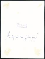 1964 Markó Ödön (1920-1984) győri fotóművész hagyatékából vintage fotóművészeti alkotás (A gyulai pi...