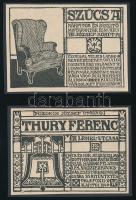 cca 1900-1910 Vegyes reklám tétel, szecessziós grafikával, 3 db, "Gelb M. és Fia cs. és kir. ud...