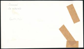 1964 Laczy Zoltán dunaújvárosi fotóművész ,,Sorompó" című, vintage fotóművészeti alkotása, ezüs...