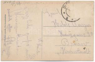 1924 Dicsőszentmárton, Tarnaveni, Diciosanmartin; Kossuth tér és Pénzügyigazgatóság, a jövőben montá...