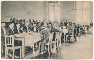 Algyógy, Geoagiu; M. Kir. Állami Vasgyárak szanatóriuma, ebédlő, belső. Róna és Kinast felvétele / sanatorium of the ironworks (factory), dining room, interior (EK)