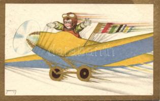 Airplane, artist signed