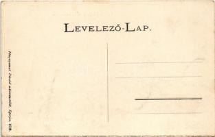 Eperjes, Presov; Tájkép a kálváriával. Divald 1908. / calvary (fl)