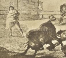 Goya Y Lucientes, Francisco José (1746-1828): Bikaviadal. Rézkarc, papír, jelzés nélkül. XIX. sz. vé...
