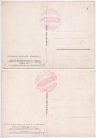 Luftschiff Hindenburg, Schreib- und Lesezimmer, Schlafkabine / Hindenburg léghajó - 2 db régi képesl...