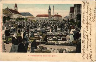 1905 Kecskemét, Barack piac, vásár. Fekete (Schwartz) Soma kiadása