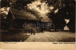 Magyar Vörös Kereszt épülete. Tervezte Medgyaszay. József főherceg vezérezredes erdélyi hadikiállítása / WWI Austro-Hungarian K.u.K. military exhibition, foresters house (EK)