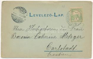 1901 Karánsebes, Caransebes; M. kir. állami polgári iskola / Scoala civila de stat reg. ung. / schoo...