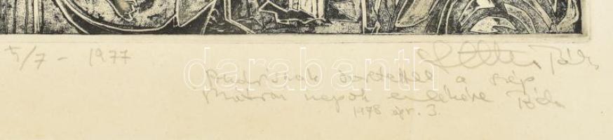Stettner Béla (1928-1984): Part, 1977. Rézkarc, papír, jelzett, próbanyomat 5/7 számozással, lap alj...