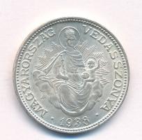 1938. 2P Ag "Madonna" T:AU,XF patina Adamo P7