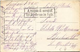 1915 Cegléd, Református templom, Kossuth szobor. Vasúti levelezőlapárusítás 3559. (EK) + "A had...