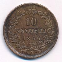 Olaszország 1866N 10c Bronz "II. Viktor Emánuel" Nápoly T:XF kis karc, ph
Italy 1866N 10 ...