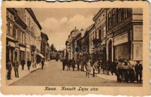 Kassa, Kosice; Kossuth Lajos utca, Heilman Henrik üzlete / street view, shops (Rb)