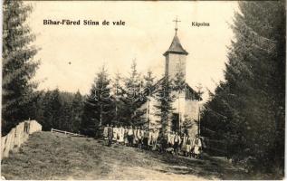 1908 Biharfüred, Stana de Vale, Stina de Vale; Kápolna, erdélyi folklór. Helyfi László kiadása / chapel, Transylvanian folklore (EK)