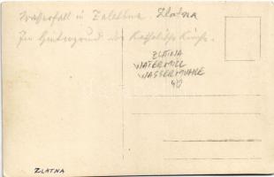 Zalatna, Zlatna; Wasserfall / vízesés / waterfall. photo (vágott / cut)