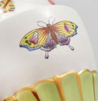 Herendi Viktória mintás váza, jelzéssel, kopással, m: 16 cm