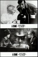 cca 1985 ,,A gyanú" című csehszlovák bűnügyi film jelenetei és szereplői, 17 db vintage produkc...