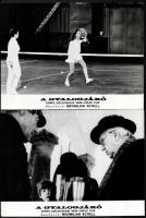 cca 1973 ,,A gyalogjáró" című NSZK - svájci film jelenetei és szereplői, 11 db vintage produkciós filmfotó ezüst zselatinos fotópapíron, a használatból eredő (esetleges) kisebb hibákkal, 18x24 cm