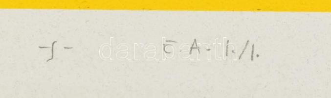 Győrffy Sándor (1951-): Változók és állandók, 4.c.. Szitanyomat, papír, jelzett, művészpéldány E.A. ...