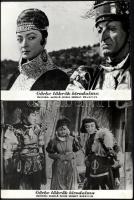 cca 1963 ,,Görbe tükrök birodalma" című szovjet film jelenetei és szereplői, 7 db vintage produ...