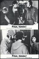 cca 1980 ,,Főúr, tűnés!" című csehszlovák filmvígjáték jelenetei és szereplői, 8 db produkciós ...