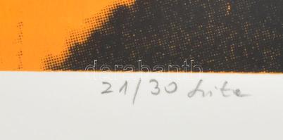 Haász Ágnes (1951-): Szín-tézis, 2011. Szitanyomat, papír. Jelzett. Számozott 21/30). Hátoldalán a m...