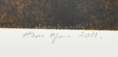 Haász Ágnes (1951-): Szín-tézis, 2011. Szitanyomat, papír. Jelzett. Számozott 21/30). Hátoldalán a m...