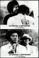 cca 1975 ,,Az éjszaka a betyároké" című bolgár film jelenetei és szereplői, 11 db vintage produ...