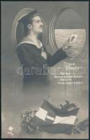 1918 Tábori posta képeslap / Field postcard "S.M.S. PLANET"