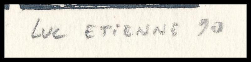 Luc Etienne (1953-): A pas de loup, 1990. Négyszínű fametszet, papír, jelzett, művészpéldány E.A.. 1...