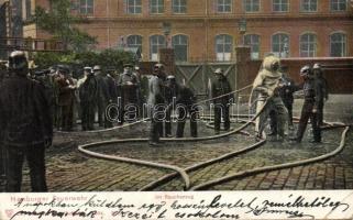 Hamburg Fire-men in smoke-proof outfit (EB)