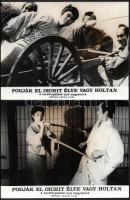 cca 1970 ,,Fogják el Oichit élve vagy holtan" című japán film jelenetei és szereplői, 9 db vint...