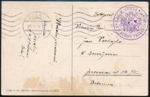 1914 Tábori posta képeslap "S.M. SCHIFF TRABANT"